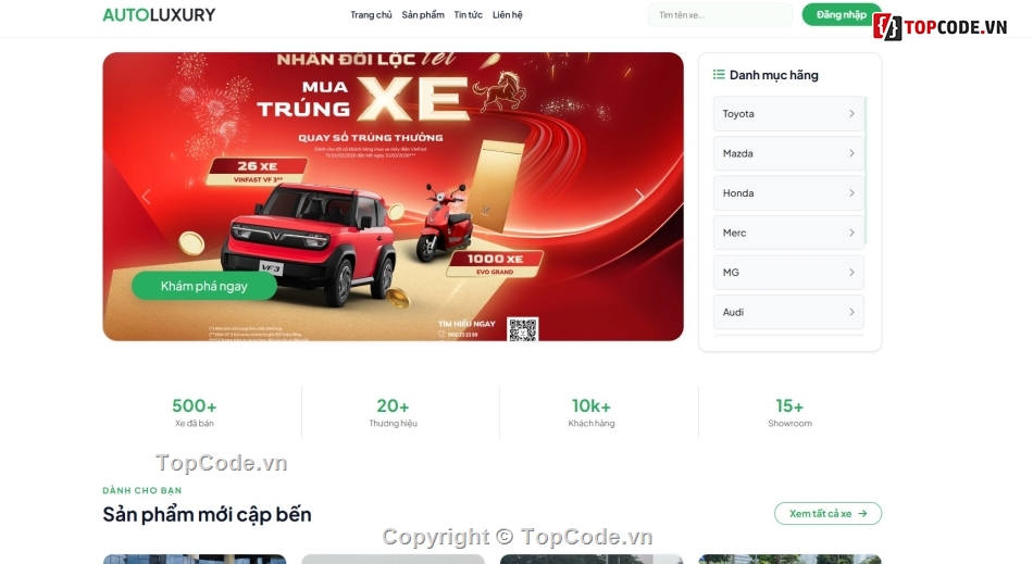 Website giới thiệu,Web giới thiệu,bán ô tô